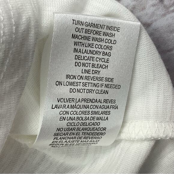 Democracy Boho Top Women's Size L Cream Eyelet Accent Coastal Back Tassel Tie - Picture 7 of 10